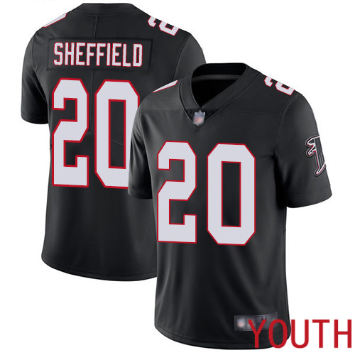 Atlanta Falcons Limited Black Youth Kendall Sheffield Alternate Jersey NFL Football #20 Vapor Untouchable